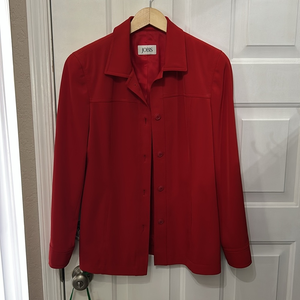 Vibrant Red Suit Jacket